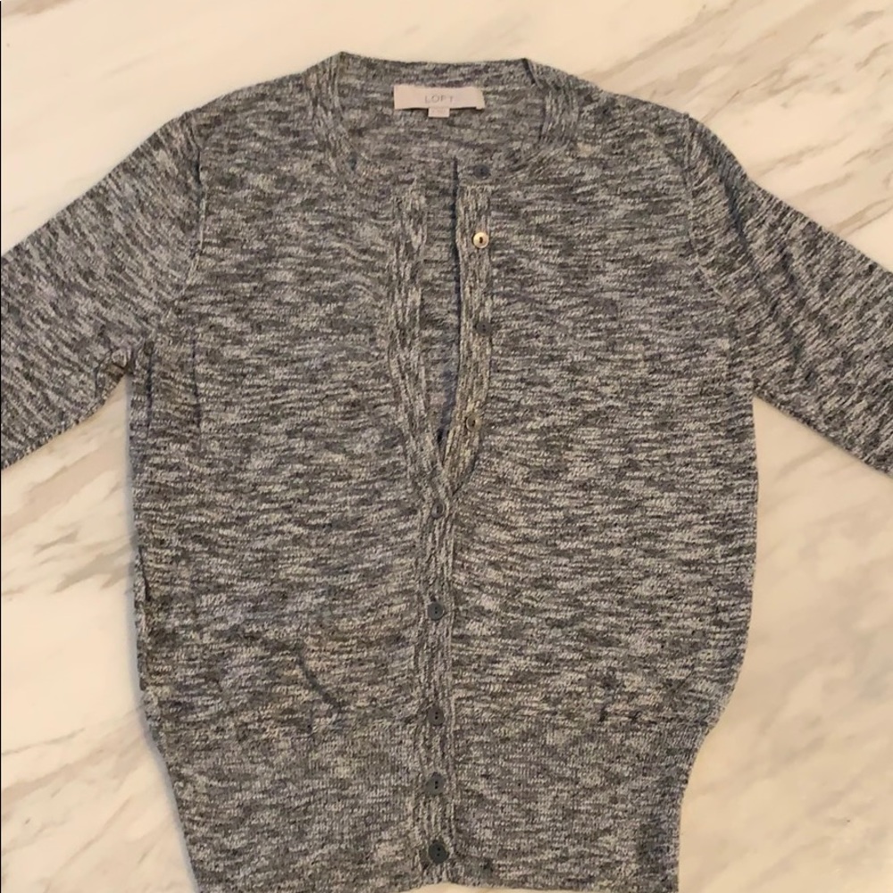 Loft Cardigan.  3/4 length Sleeves. Lightweight